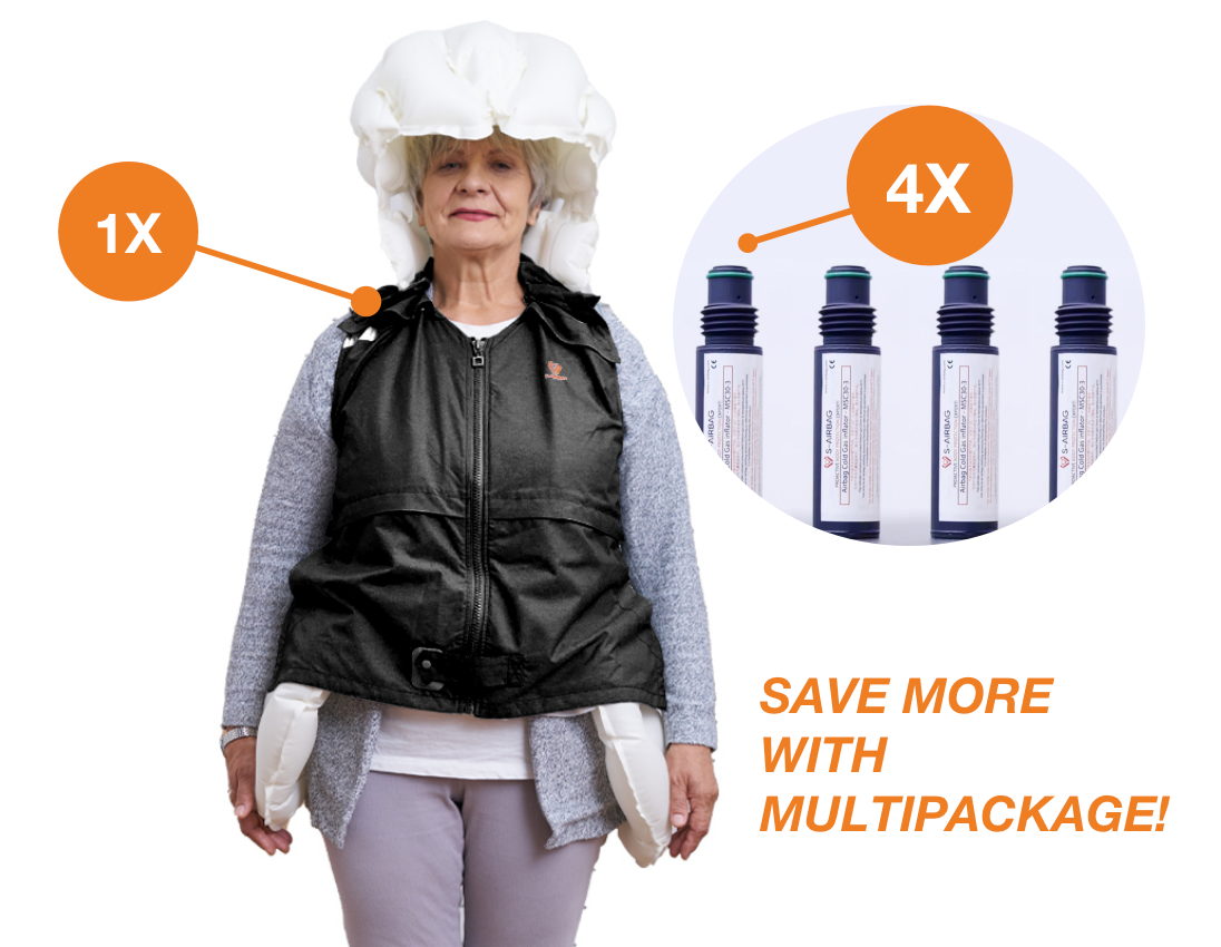 Wearable Antifall Airbag Vest to protect elderly from hip fracture